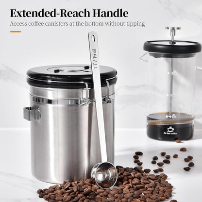 5.98in Long Handle Coffee Scoop for Ground Coffee, 2Tbsp/30ml