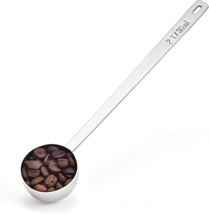 5.98in Long Handle Coffee Scoop for Ground Coffee, 2Tbsp/30ml