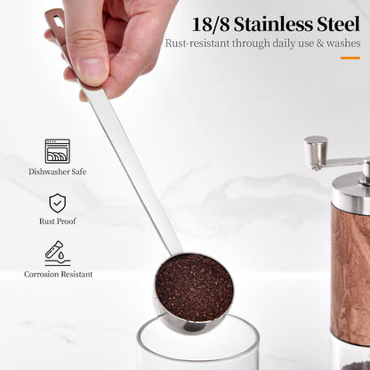5.98in Long Handle Coffee Scoop for Ground Coffee, 2Tbsp/30ml