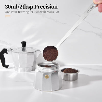 5.98in Long Handle Coffee Scoop for Ground Coffee, 2Tbsp/30ml