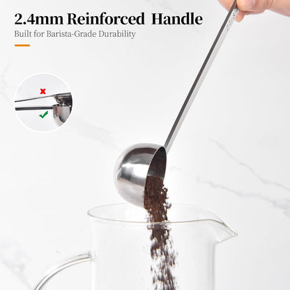 5.98in Long Handle Coffee Scoop for Ground Coffee, 2Tbsp/30ml