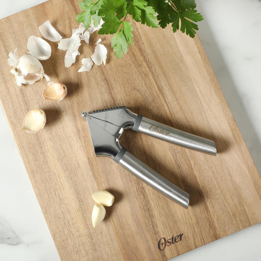 Chadswyck 7.7” Garlic Press, Stainless Steel Garlic Mincer & Crusher, Easy Squeeze, Dishwasher Safe
