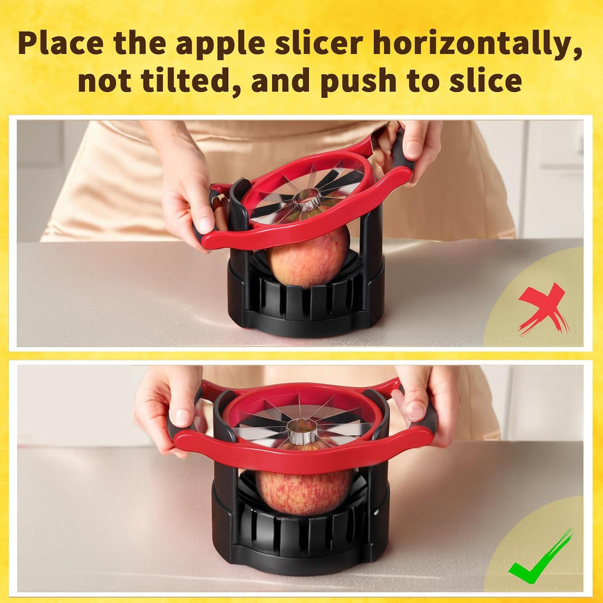 Newness 5.12-In Extra Large Apple Slicer, 12-Blade Cutter