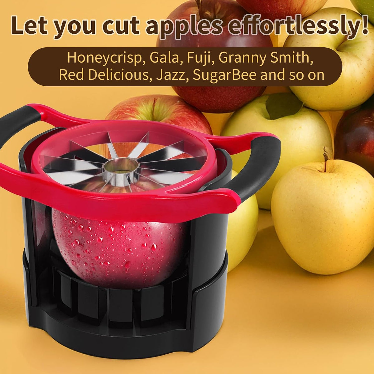 Newness 5.12-In Extra Large Apple Slicer, 12-Blade Cutter