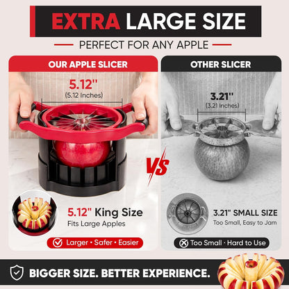 Newness 5.12-In Extra Large Apple Slicer, 12-Blade Cutter