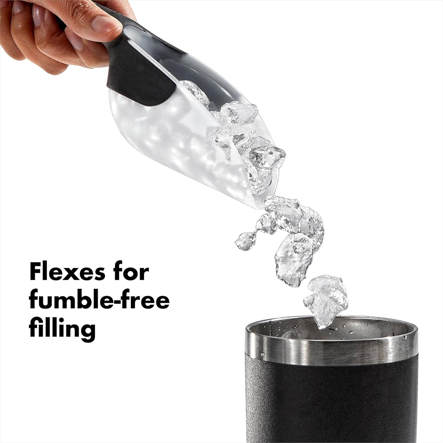 Good Grips Flexible Scoop, 1 Cup, Ice Scoop for Freezer, Kitchen Food Scooper for Flour, Pet Food and More
