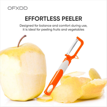 Ergonomic Swivel Vegetable Peeler - Set of 2 - Stainless Steel Potato Peelers - Kitchen Handheld Peeler for Fruit and Vegetebles