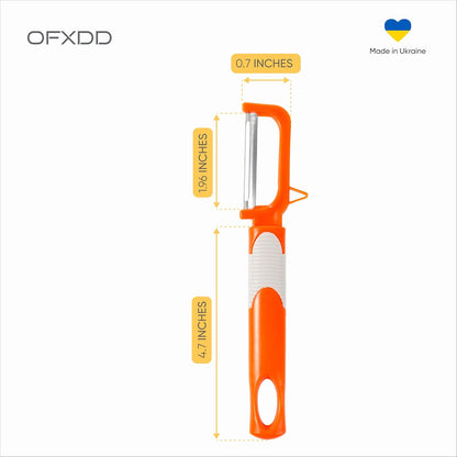 Ergonomic Swivel Vegetable Peeler - Set of 2 - Stainless Steel Potato Peelers - Kitchen Handheld Peeler for Fruit and Vegetebles