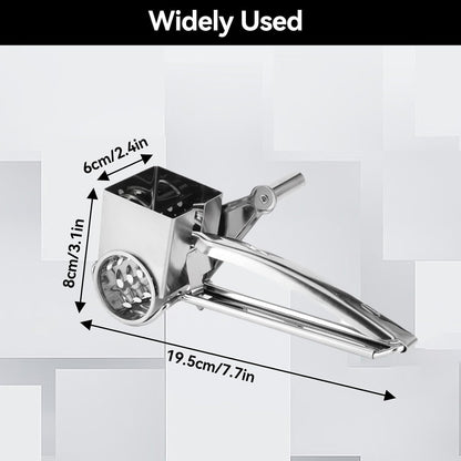 Rotary Cheese Grater, Hand Crank Cheese Grater Stainless Steel Cheese Cutter Slicer Cheese Shredder with 3 Drum Blades Cheese Shredder Handheld for Kitchen