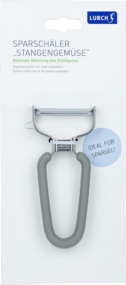 Germany Julienne Vegetable Y Peeler 5.1 x 2.3 Inches / 13 cm x 6 cm | Stainless Steel Cutter & Slicer for Carrot, Potato & Apple | Veggie Zoodles Maker | Non-slip Comfortable Handle - Black