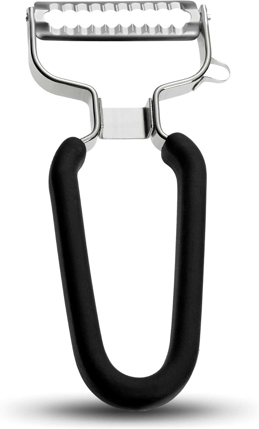 Germany Julienne Vegetable Y Peeler 5.1 x 2.3 Inches / 13 cm x 6 cm | Stainless Steel Cutter & Slicer for Carrot, Potato & Apple | Veggie Zoodles Maker | Non-slip Comfortable Handle - Black