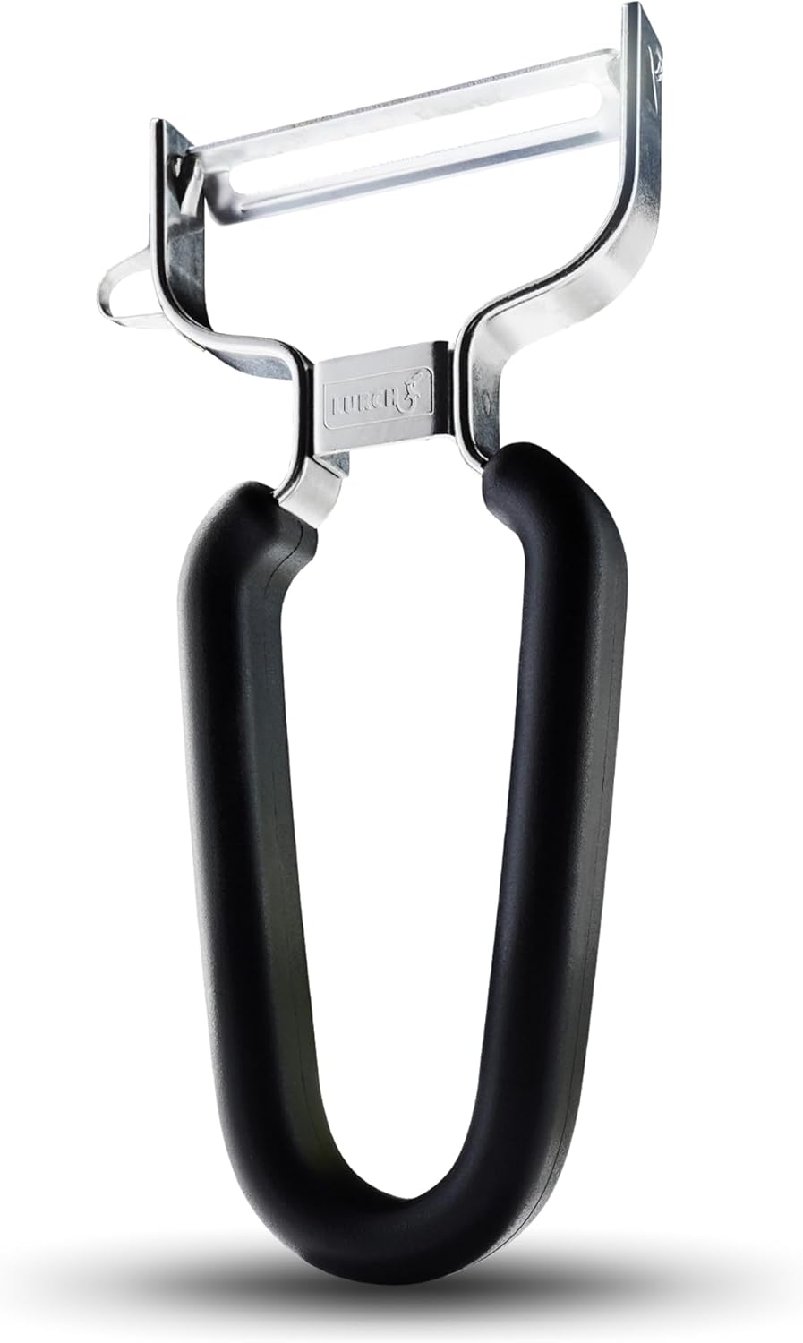 Germany Julienne Vegetable Y Peeler 5.1 x 2.3 Inches / 13 cm x 6 cm | Stainless Steel Cutter & Slicer for Carrot, Potato & Apple | Veggie Zoodles Maker | Non-slip Comfortable Handle - Black