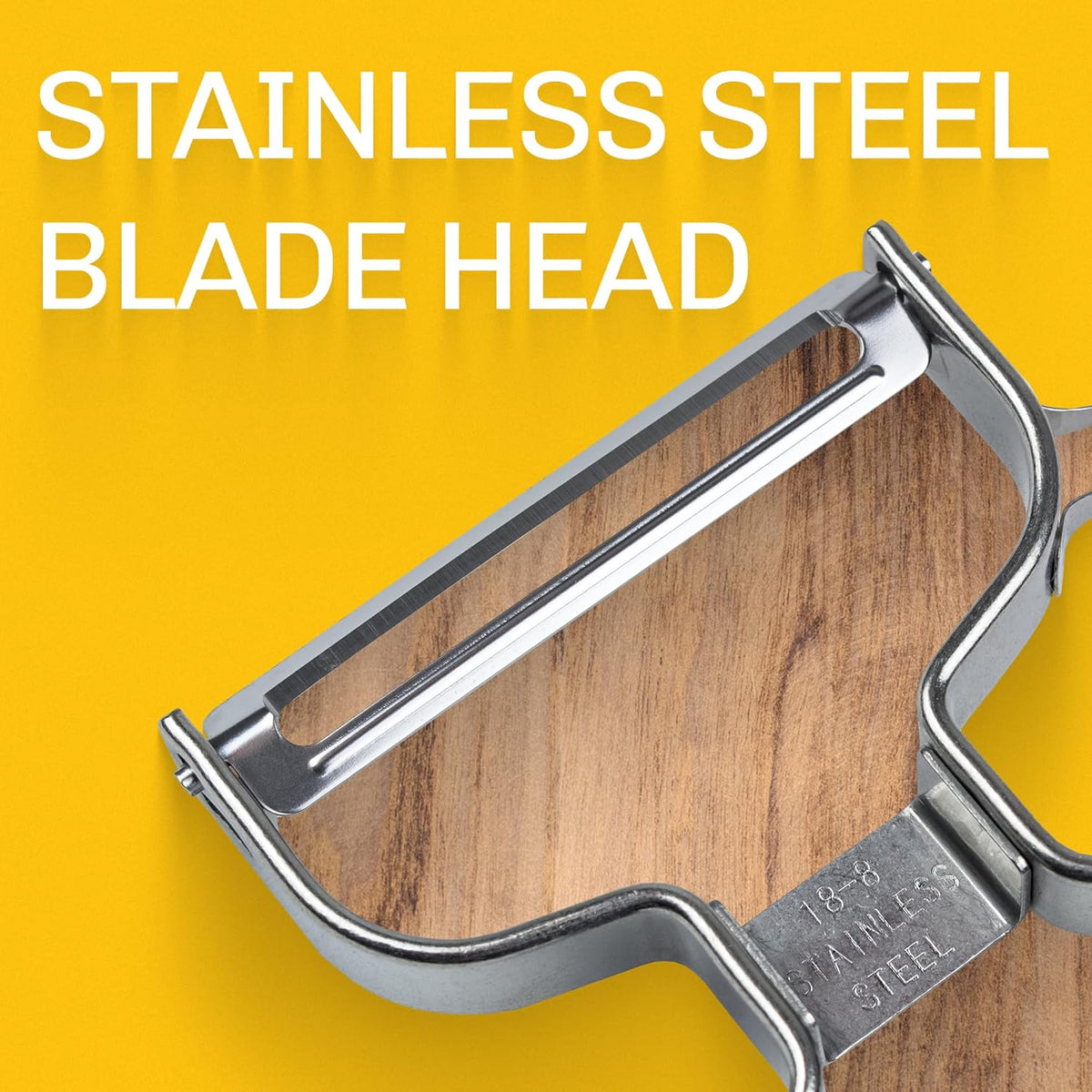 Germany Julienne Vegetable Y Peeler 5.1 x 2.3 Inches / 13 cm x 6 cm | Stainless Steel Cutter & Slicer for Carrot, Potato & Apple | Veggie Zoodles Maker | Non-slip Comfortable Handle - Black