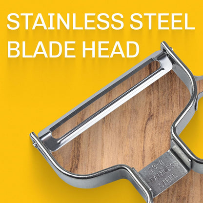 Germany Julienne Vegetable Y Peeler 5.1 x 2.3 Inches / 13 cm x 6 cm | Stainless Steel Cutter & Slicer for Carrot, Potato & Apple | Veggie Zoodles Maker | Non-slip Comfortable Handle - Black