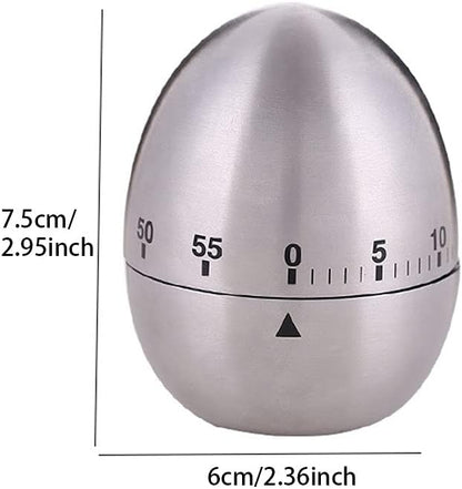 Mechanical Kitchen Egg Timer for Boiling Eggs, 60 Minute Mechanical Kitchen Timer, No Batteries Needed, Waterproof Visual Countdown Clock for Boiling Eggs & Cooking Baking Tool