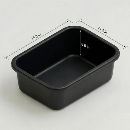 2 Plastic Wash Basins, Large 10 Quart Graduated Bucket, Portable Washbasin for Washing, Cleaning, Foot Bath, Dishes, Face Cleansing Bowl, Gray (2 Pack)