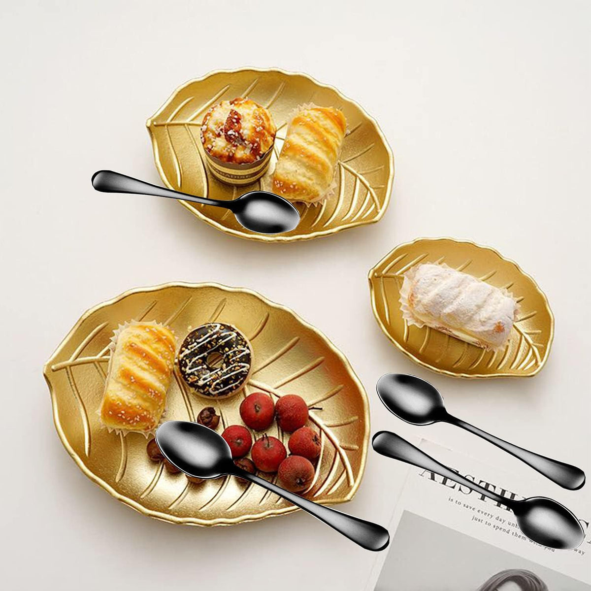 Demitasse Espresso Spoons, 4.7 Inches Stainless Steel Coffee Spoons