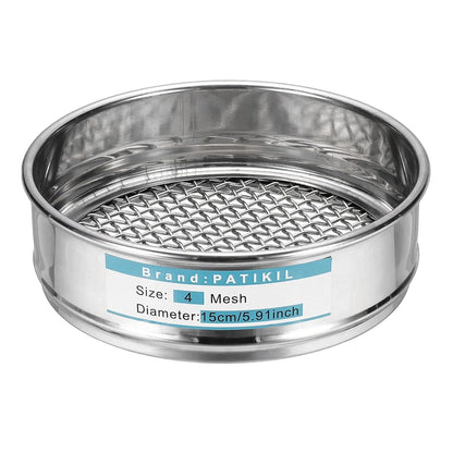 220 Mesh(0.0385mm) Lab Sieve, 5.9"(15cm) Diameter Sifting Screen 304 Stainless Steel Wire Cloth Fine Mesh Sieve for Industrial Laboratory Home Soil Sifter Dry Sift Screens Hash - Colors B