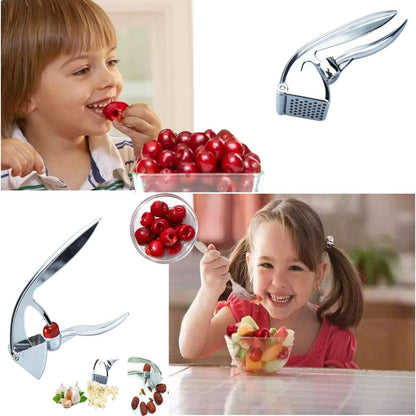 Cherry Pitter,Garlic Press and Peeler,Cherry Stoner Pitter Core Remover,Portable Olive and Cherry Pitter Tool,Suitable for Home Kitchen,Cherry,Jujube and Red Date,Hawthorn