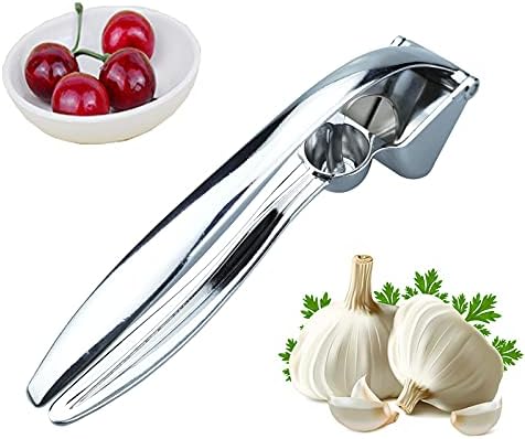 Cherry Pitter,Garlic Press and Peeler,Cherry Stoner Pitter Core Remover,Portable Olive and Cherry Pitter Tool,Suitable for Home Kitchen,Cherry,Jujube and Red Date,Hawthorn