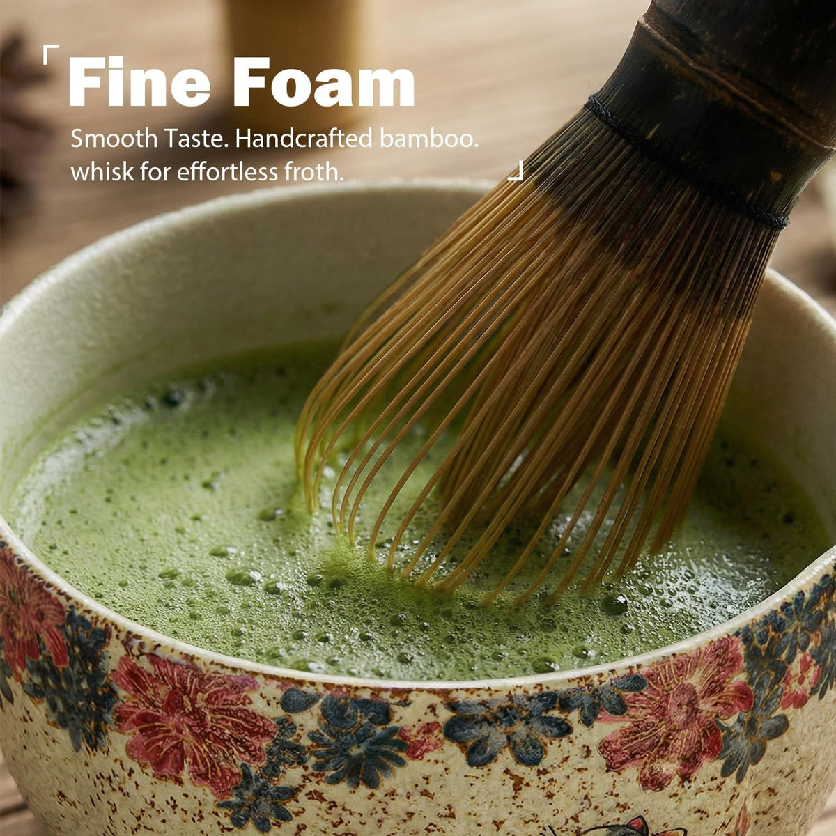 Matcha Set, 7-Piece Matcha Whisk Set with Bowl & 100-Prong Whisk