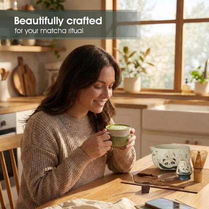 Matcha Set, 7-Piece Matcha Whisk Set with Bowl & 100-Prong Whisk