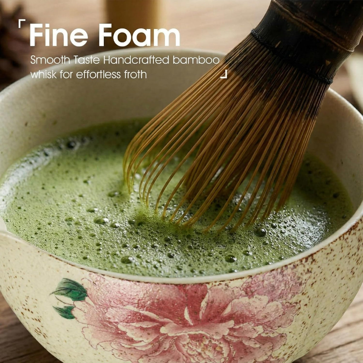 Matcha Set, 7-Piece Matcha Whisk Set with Bowl & 100-Prong Whisk