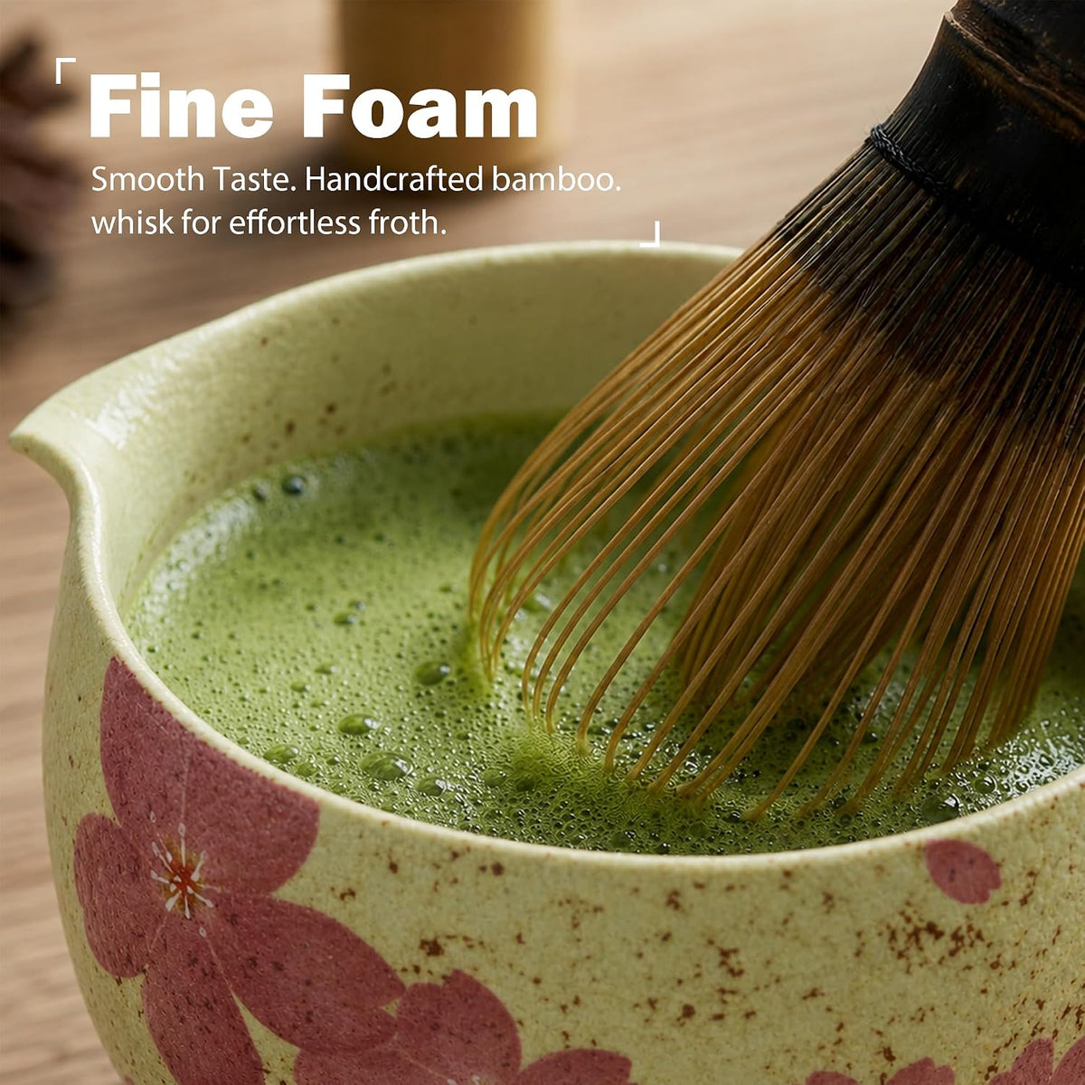 Matcha Set, 7-Piece Matcha Whisk Set with Bowl & 100-Prong Whisk