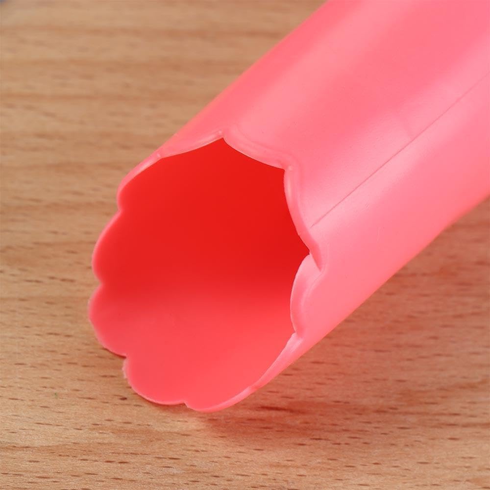 Garlic Skin Remover Safety Garlic Roller Tube with Hole Silicone Portable Garlic Peeling Press(Pink)