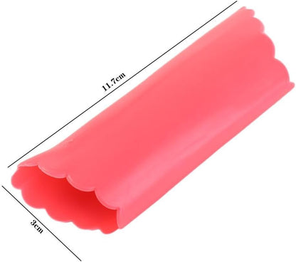 Garlic Skin Remover Safety Garlic Roller Tube with Hole Silicone Portable Garlic Peeling Press(Pink)