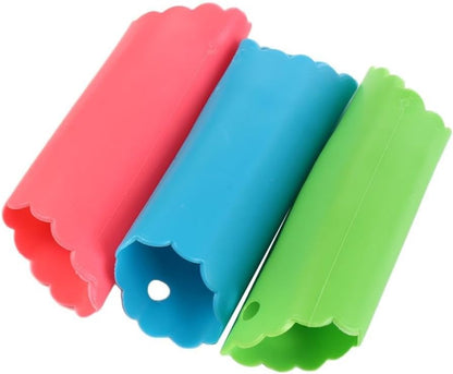 Garlic Skin Remover Safety Garlic Roller Tube with Hole Silicone Portable Garlic Peeling Press(Pink)