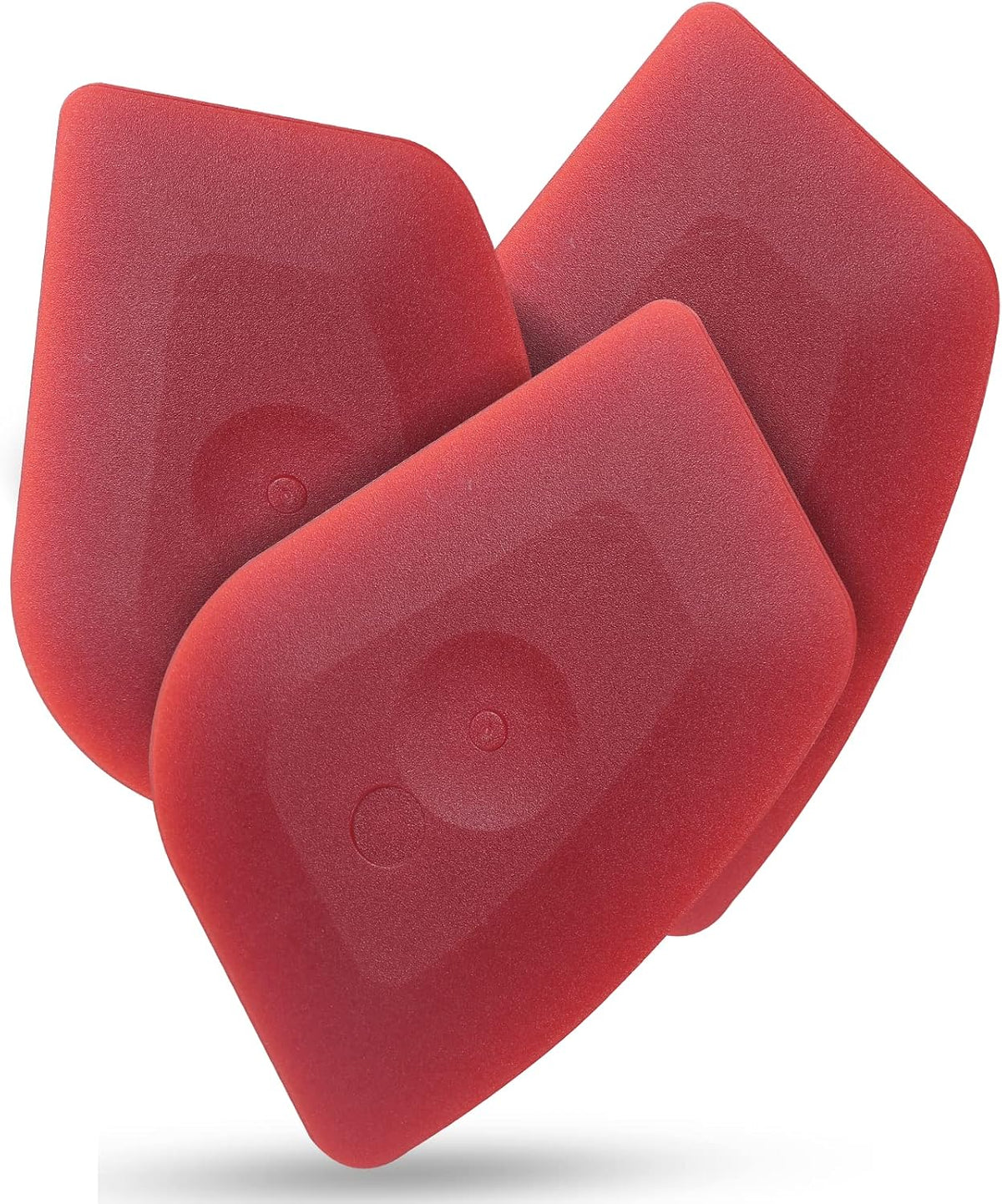 Pan Scraper Dish Scraper Food Scraper Tool Plastic Pot Scraper Kitchen Scraper Grease Scraper Cast Iron Skillet Pan Scraper Tool for Cleaning (3 Pcs, Red)