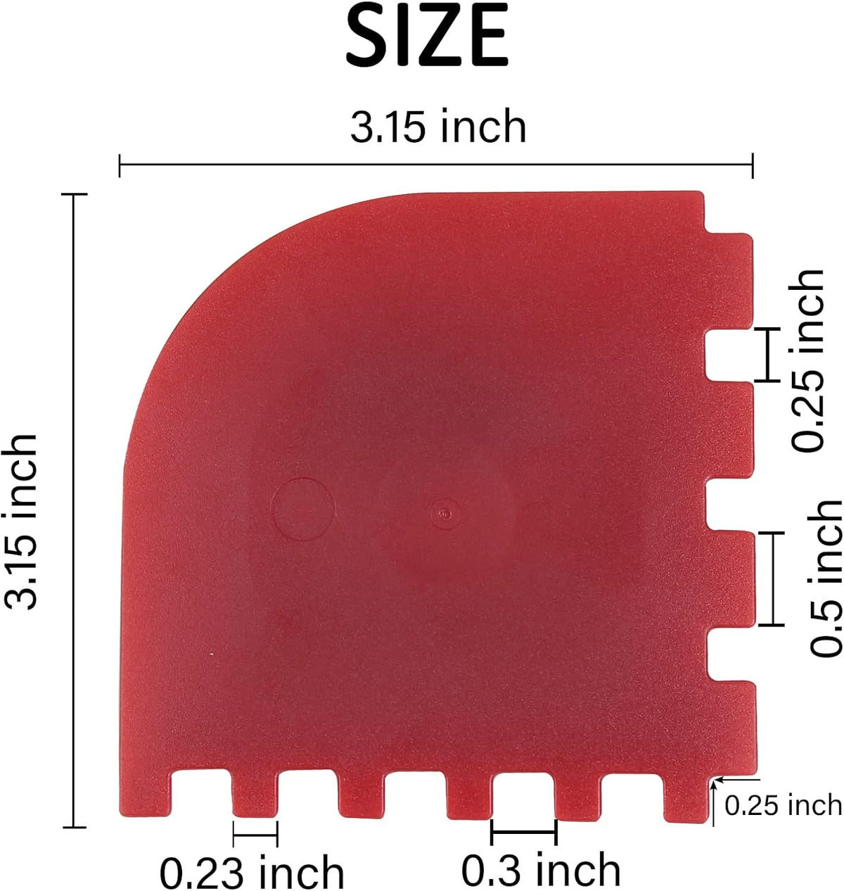 Pan Scraper Dish Scraper Food Scraper Tool Plastic Pot Scraper Kitchen Scraper Grease Scraper Cast Iron Skillet Pan Scraper Tool for Cleaning (3 Pcs, Red)