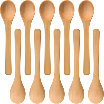30 Pcs Small Wooden Spoons, 5.12'' L, Light Brown