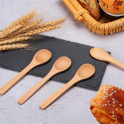 30 Pcs Small Wooden Spoons, 5.12'' L, Light Brown