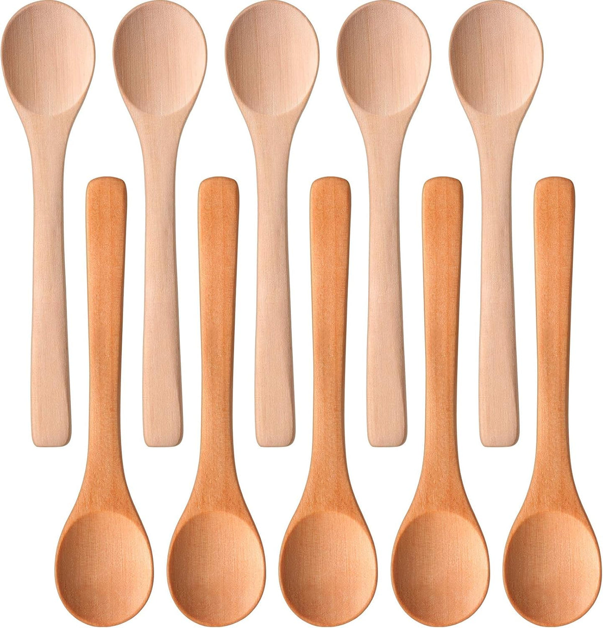 30 Pcs Small Wooden Spoons, 5.12'' L, Light Brown