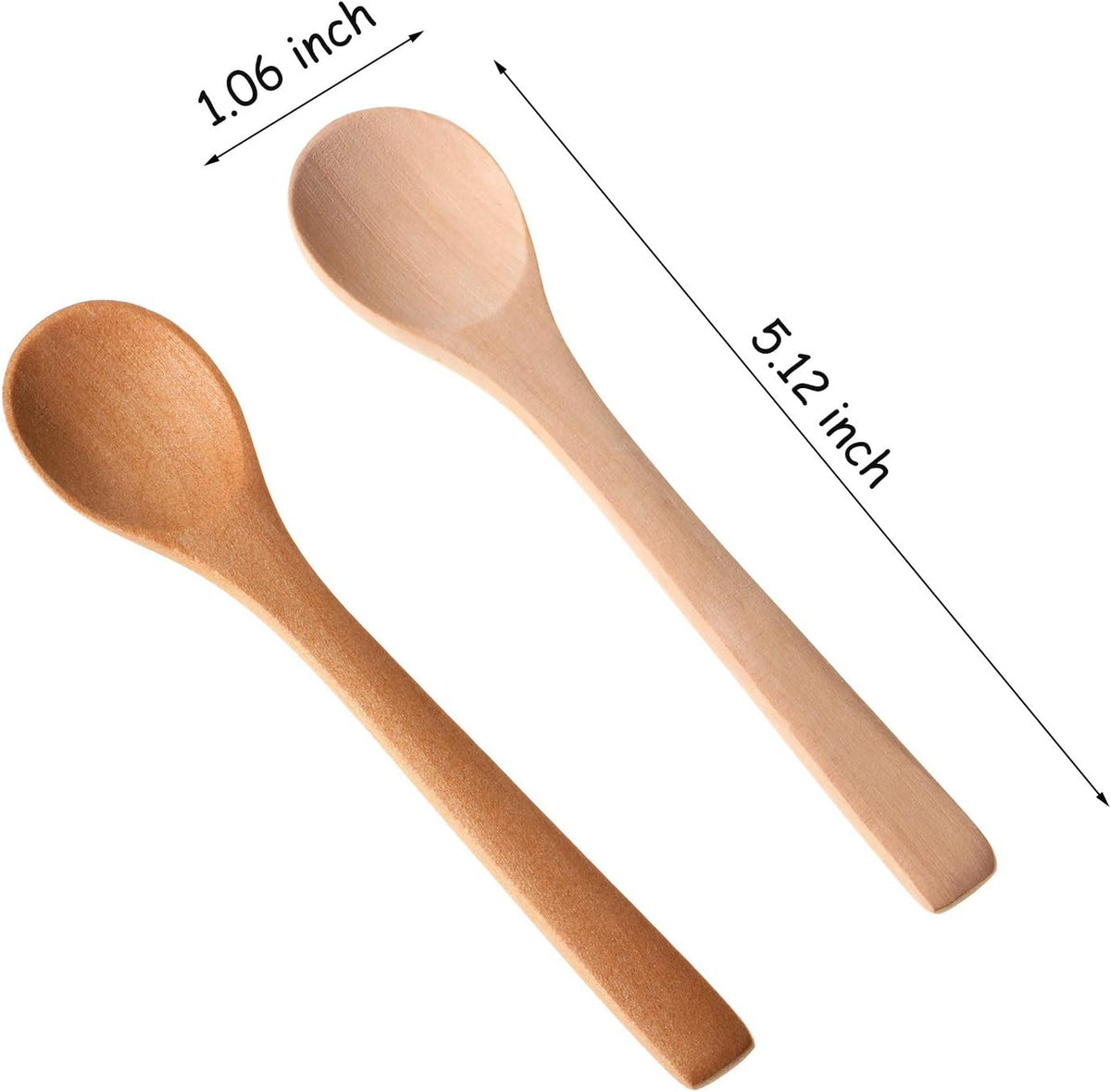 30 Pcs Small Wooden Spoons, 5.12'' L, Light Brown