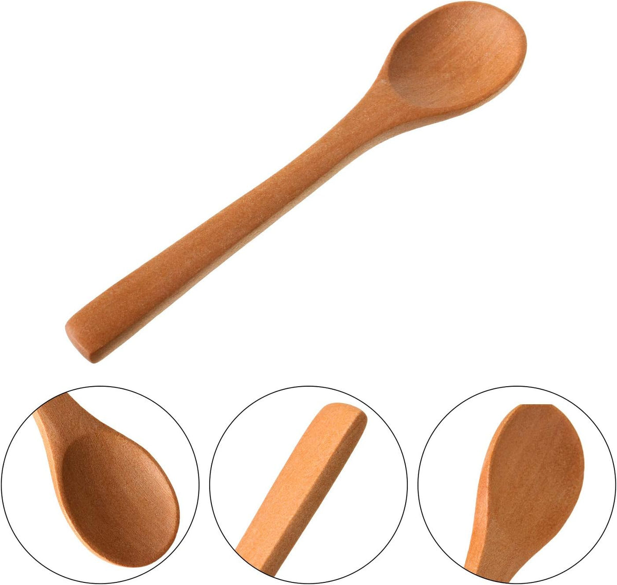 30 Pcs Small Wooden Spoons, 5.12'' L, Light Brown