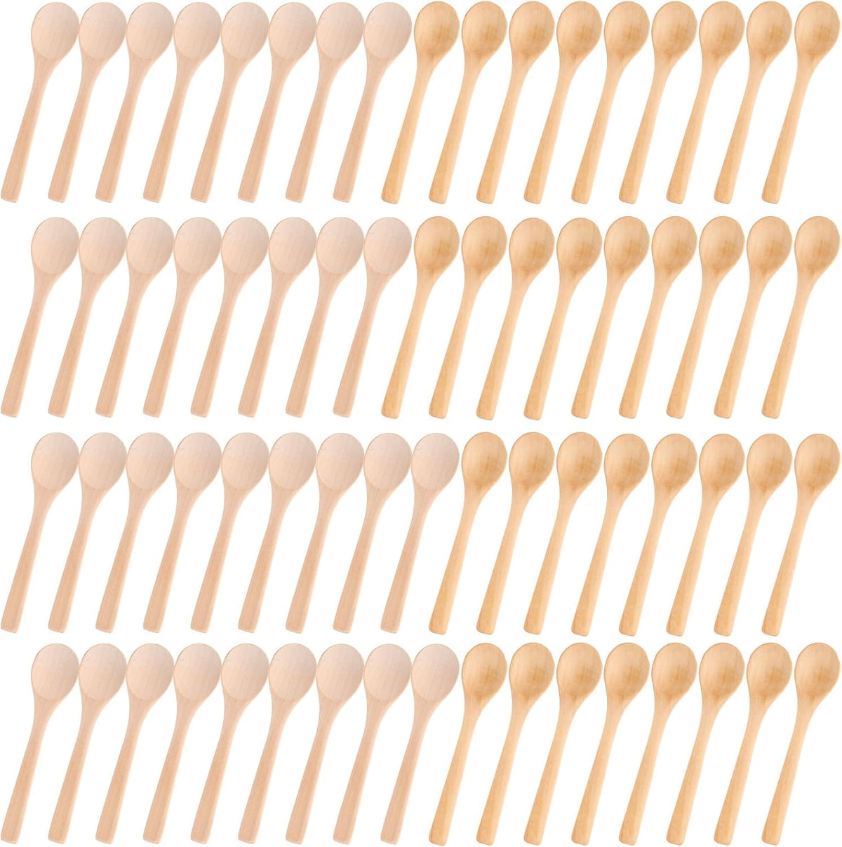 30 Pcs Small Wooden Spoons, 5.12'' L, Light Brown