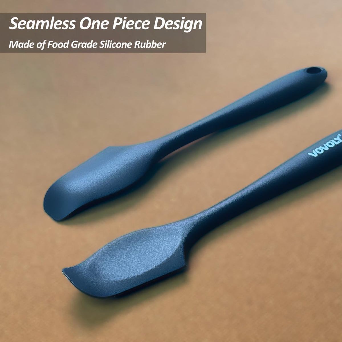 Mini Silicone Spatula, 8" Curved Small Spatula with Shallow Bowl, Mixed,4Pc