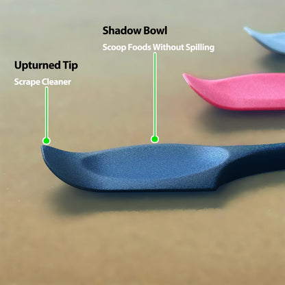 Mini Silicone Spatula, 8" Curved Small Spatula with Shallow Bowl, Mixed,4Pc