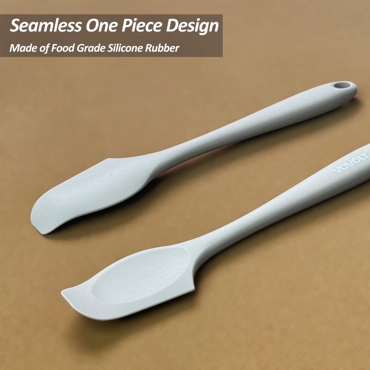 Mini Silicone Spatula, 8" Curved Small Spatula with Shallow Bowl, Mixed,4Pc