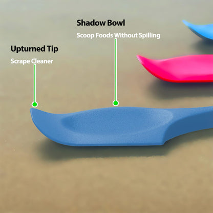 Mini Silicone Spatula, 8" Curved Small Spatula with Shallow Bowl, Mixed,4Pc