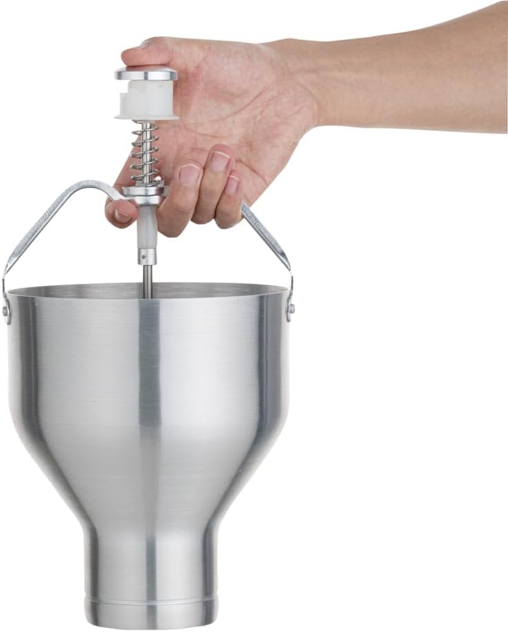 Met Lux 88 Ounce Waffle Batter Dispenser 1 Durable Pancake Dropper - Easy To Use With Portion Control Dial Settings Aluminum Cupcake Batter Dispenser Make Crepes or Biscuits