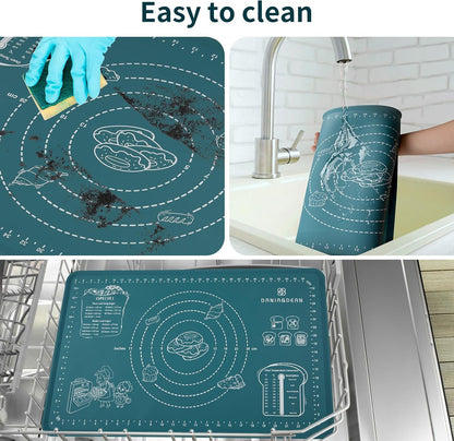 Mom Theme 26"x16" Extra Thick Silicone Baking Mat for Pastry