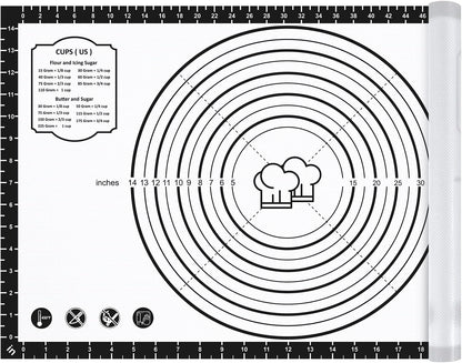 Mom Theme 26"x16" Extra Thick Silicone Baking Mat for Pastry
