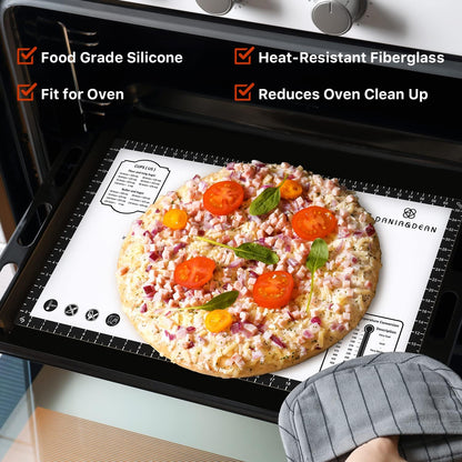Mom Theme 26"x16" Extra Thick Silicone Baking Mat for Pastry