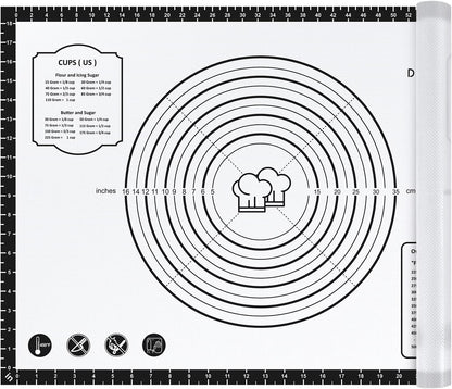 Mom Theme 26"x16" Extra Thick Silicone Baking Mat for Pastry