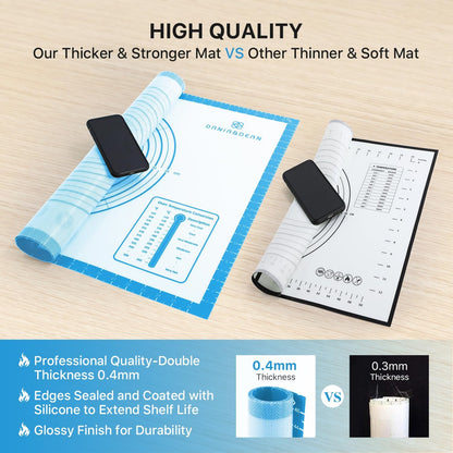 Mom Theme 26"x16" Extra Thick Silicone Baking Mat for Pastry