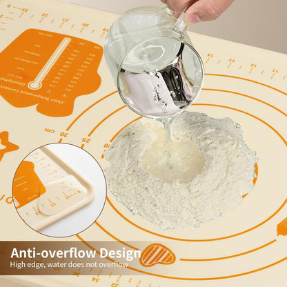 Mom Theme 26"x16" Extra Thick Silicone Baking Mat for Pastry